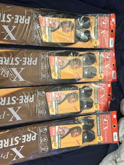 4 Packs Of 48” Xpression T1B/27 Prestretched Hair 
