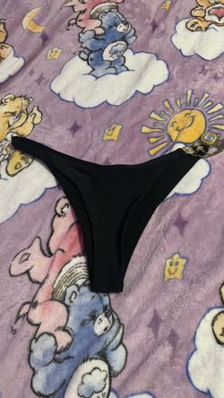 Black Bikini Bottom with Gold Chain Detail from SHEIN