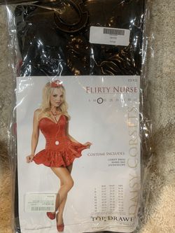 Halloween Daisy Corset Flirty Nurse, sz lrg
