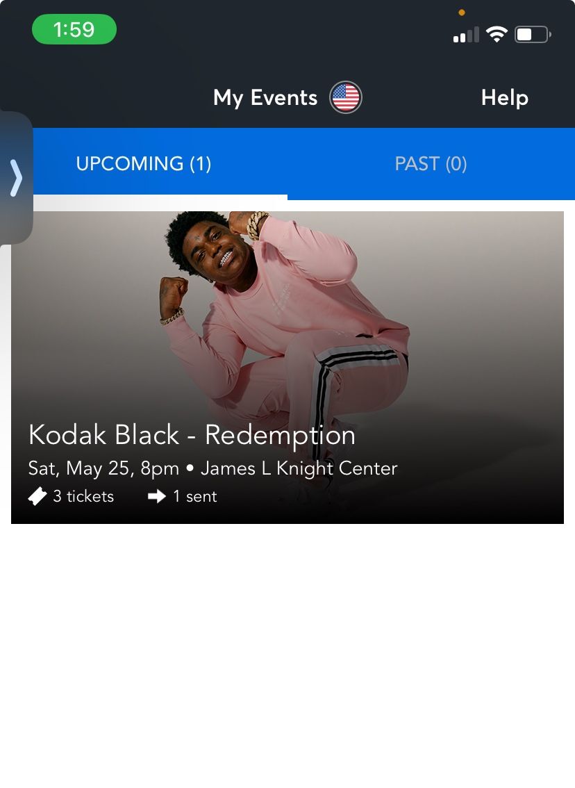 2 TICKETS 4 SALE KODAK CONCERT