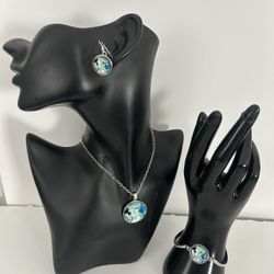 Hummingbird jewelry set