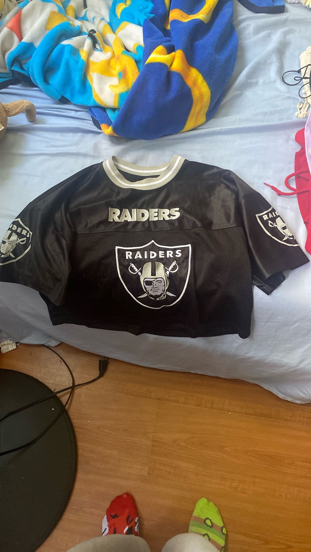 Girls raider jersey crop top