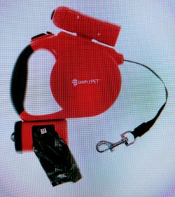 NEW Retractable Leash with Light and Waste Bag