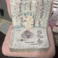 Baby Pillow And Diapers