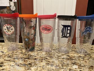 Assorted 24 Ounce Tervis Tumblers with Lids