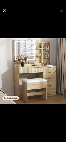 Brand New LED Makeup Vanity w/ Mirror & Stool