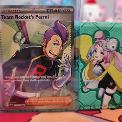 Team Rocket's Petrel Full Art Trainer Pokemon Card