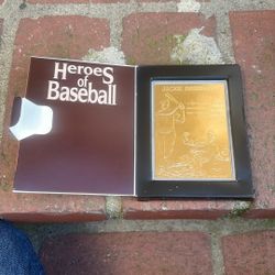 Heroes Of Baseball 22 Karat Gold Card Jackie Robinson
