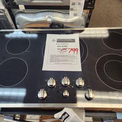 36 in. 5 Burner Element Radiant Electric Cooktop in Stainless Steel