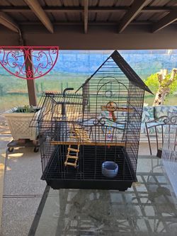 Wire Victorian style bird cage