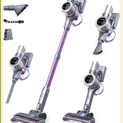 48kPA Cordless Vacuum Cleaner, 190AW Powerful Suction, Max 60min Runtime, 4000mAh Large Battery