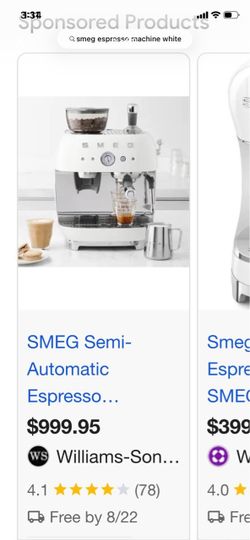 SMEG Semi-Automatic Espresso Machine White