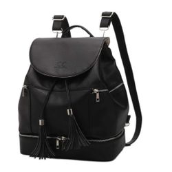 Vegan Leather Backpack Diaper Bag 