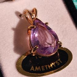 Large Amythest Pendant 
