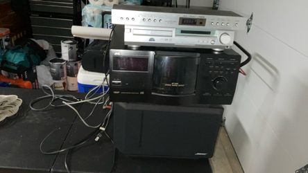 Barely use Bose speakers 6 of them and cd player dvd program timer and a 200 CD Changer All for 600 dollars for everything