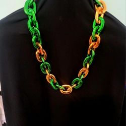 Miami Hurricanes/Miami Dolphins Necklace 