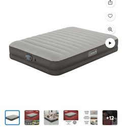 Coleman AlwayzAire Tough Guard Air Mattress Queen 14" with Rechargeable Dual Pump