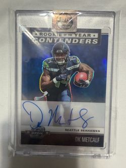 DK Metcalf Contenders Optic Rookie of the Year Auto Card