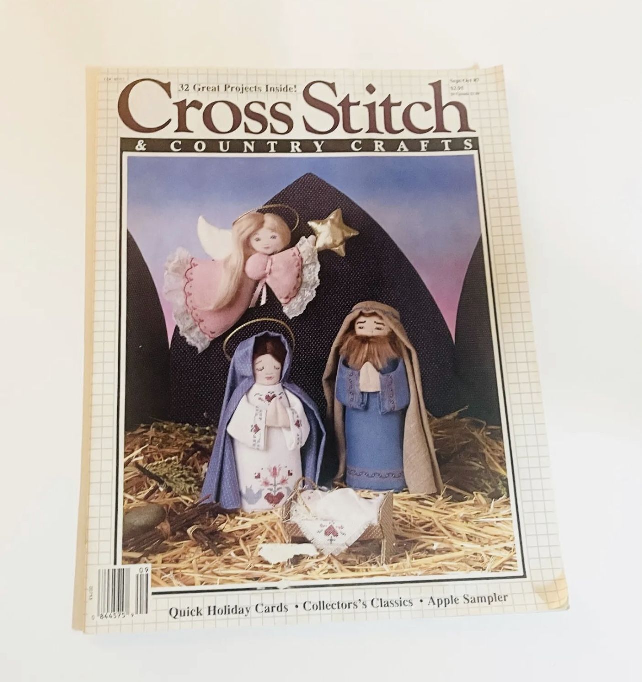 Vintage Cross Stitch Country Crafts Magazine Sept / Oct 87 32 Projects Inside