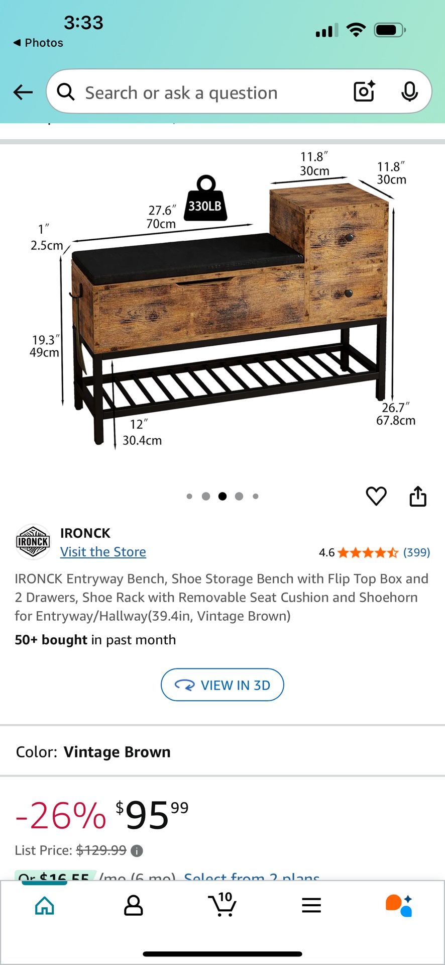 Bench, Shoe Organizer, Entryway