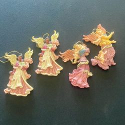 Set Of 4  Angel Christmas Ornaments