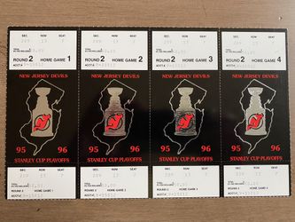NJ Devils 1995-96 Stanley Cup Playoff Tickets