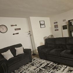 Charcoal Gray Sofa Set 