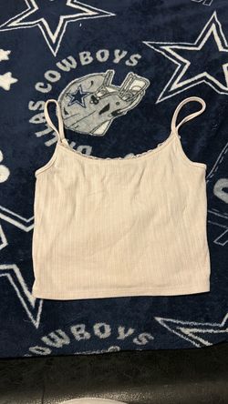 White tank top crop top