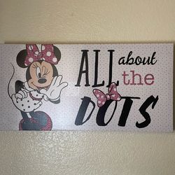Minnie Mouse Girls Wall Art Canvas 