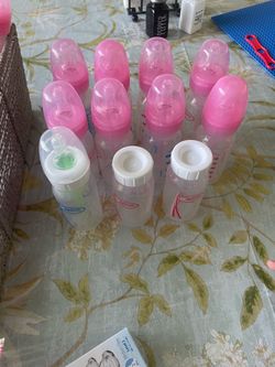 Pink Baby Bottles