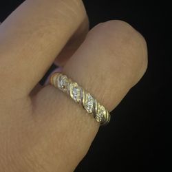 14k Gold CZ Ring 