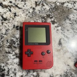 Game boy pocket edition red with pokemon red