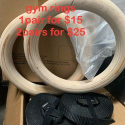 Wood Gymnastic Ring Olympic Strength Training Gym Rings Wooden