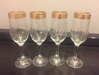 4 wine glasses $15