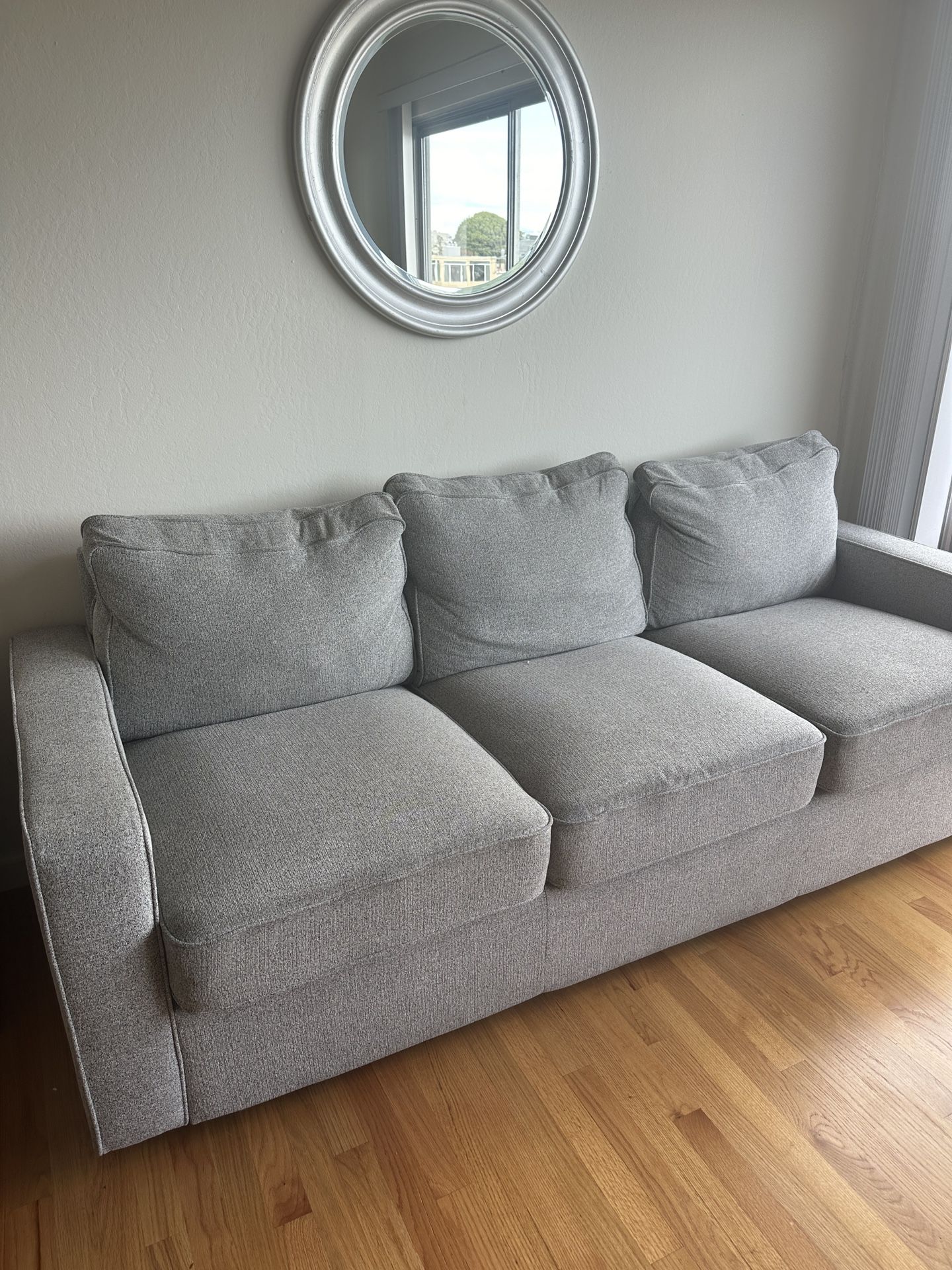 Upholstered Grey Sofa