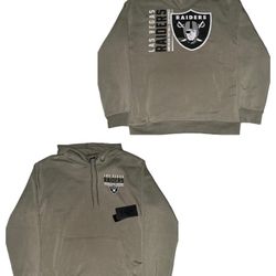 Las Vegas Raiders Olive Hoodie Sweatshirt Mens Medium New $85 MSRP
