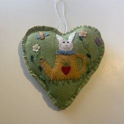 Hand Embroidered Felt Bunny