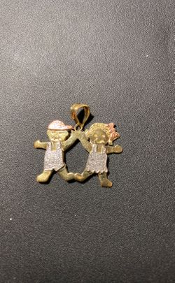 10k real solid gold pendant 1” and 2.9gr