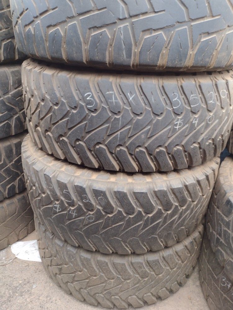 For Sale 4 Used Truck Tires Size 37x13.50R20 All 4 For 90 Cash And