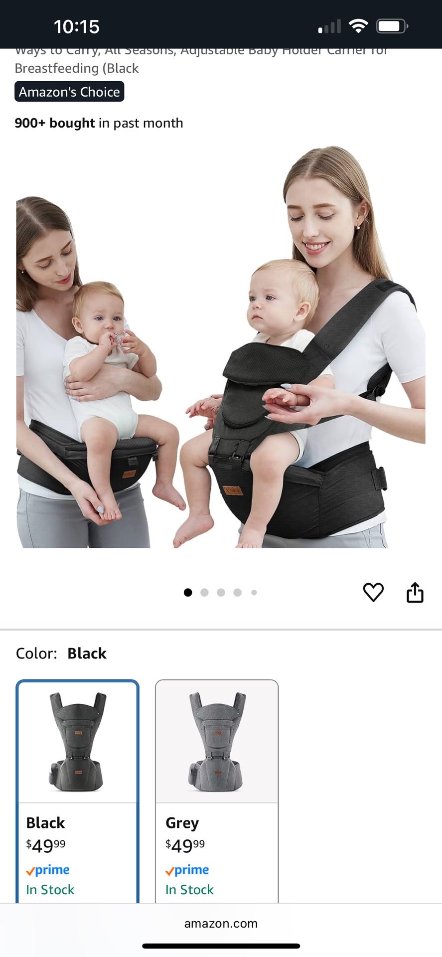 Baby Carrier With Hip Seat