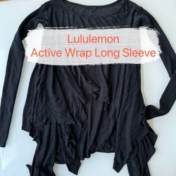 Women One Size - Lululemon Asymmetrical Ballet Wrap Long Sleeve Sweater Jacket Shirt Yoga Active