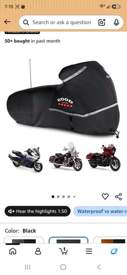 600D Oxford Motorcycle Cover Black