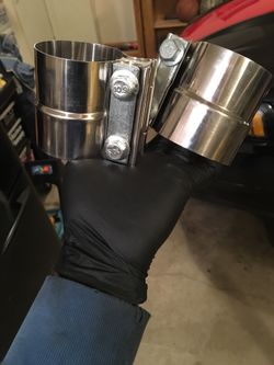 2 1/2” stepped exhaust band clamps