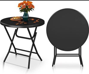 Black, pack of 2 ,32 inches round folding table