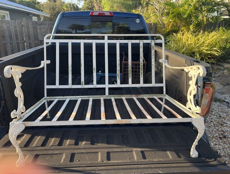Vintage Wrought Iron Loveseat.