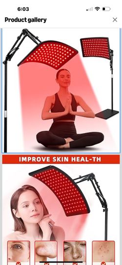 Red Light Therapy for Face and Body, Red Infrared Light Therapy Lamp with Stand Led 660nm & 850nm Infrared Light Device for Body