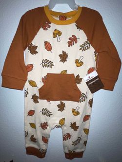 New Fall Leaves Baby Romper 6/9 Months