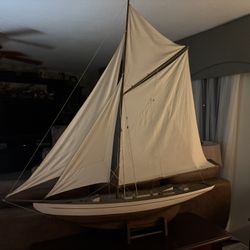54”wx56”h Lovely Decorative Sailboat.  A Decorative Statement! Great Shape. 