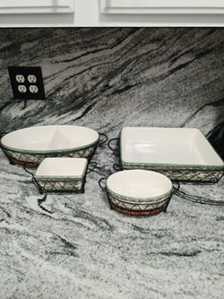 Temptation by Tara 4 Piece Ceramic Serving Set