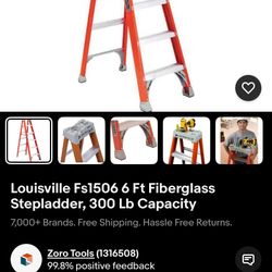 Louisville Fiberglass Ladder Used 